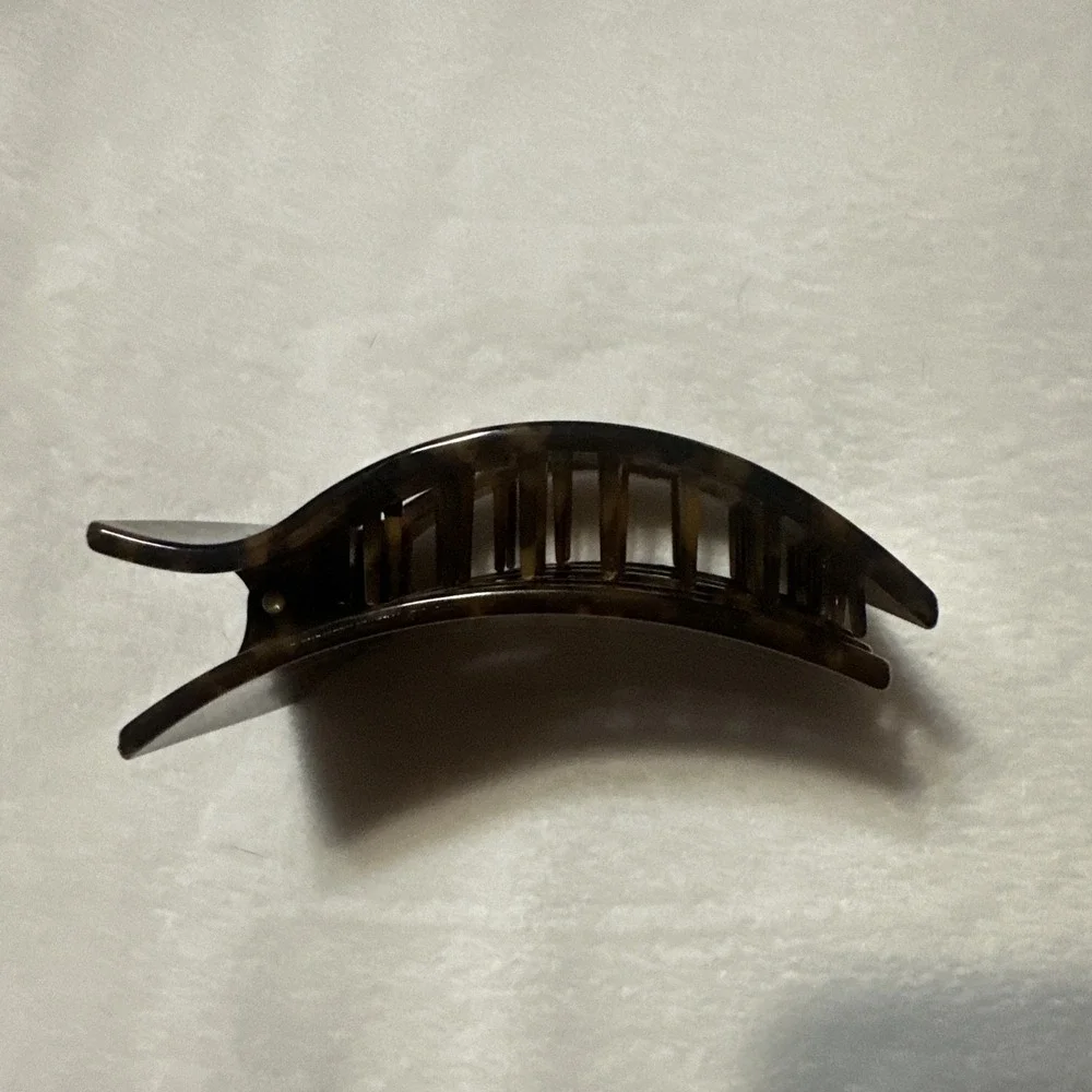 TELETIES - Rectangle Flat Hair Clip | Medium| Tortoise